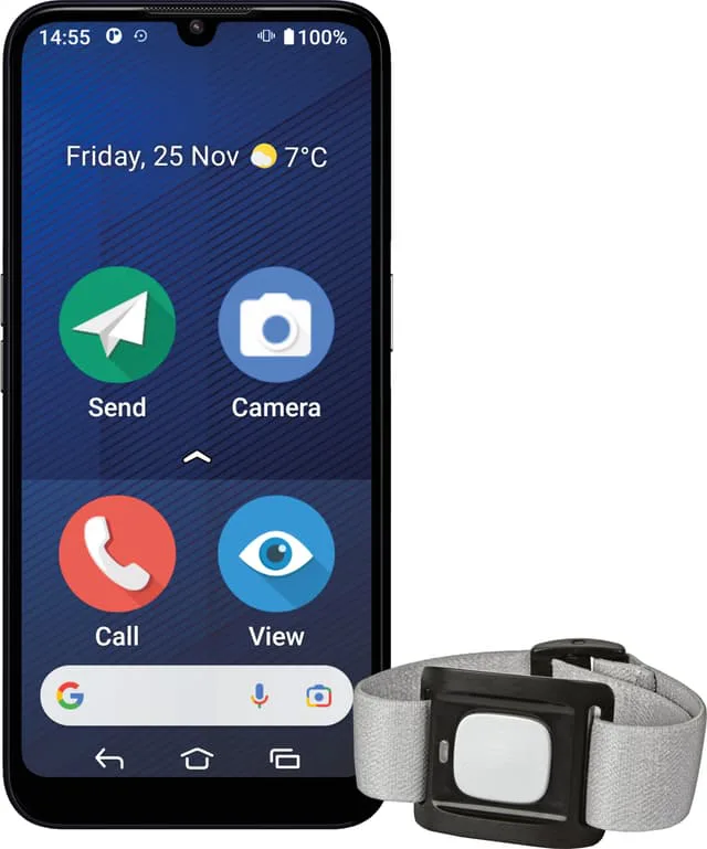 Doro 8210 Secure smartphone + bärbar alarmknapp