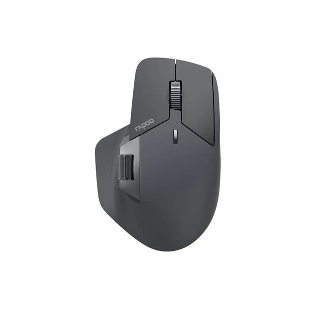 Rapoo MT760L trådlös mus trådlös mus 4000 DPI sensor miljövänligt uppladdningsbart batteri ergonomisk PC och Mac – gråsvart