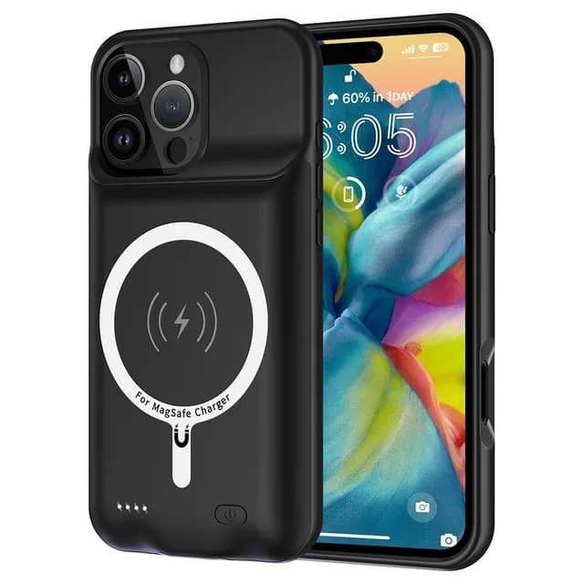 För iPhone 16 Pro Max Portable Charger Case 7000mAh PowerBank