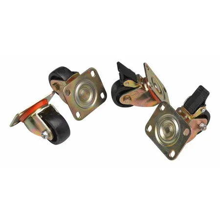 Equip EZW-2 4xRäder fÃ¼r ServerschrÃ¤nke 75mm gold