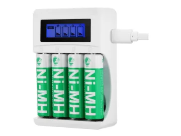 DELTACO C704A4-4xAA 4-6 tim. batteriladdare