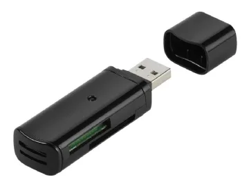 Vivanco IT-USBCR, MMC, MS Duo, MS PRO Duo, Memory Stick (MS), MicroSD (TransFlash), SD, SDHC, SDXC, svart, USB 2.0, Blister
