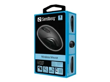 Sandberg - Mus - optisk - 4 knappar - trådlös - 2.4 GHz - trådlös USB-mottagare