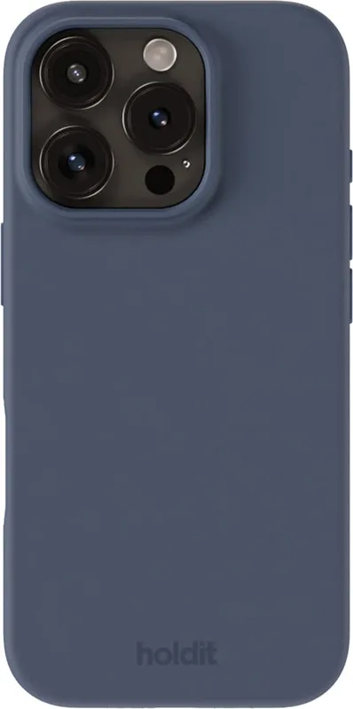 Holdit Silicone iPhone 16 Pro fodral (marinblått)