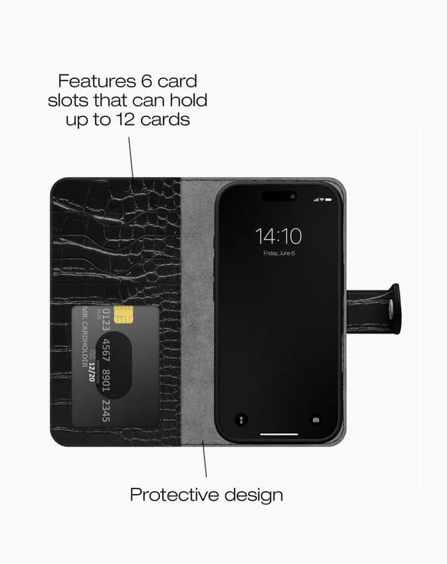 Ideal of Sweden Magnet Wallet+ iPhone 16 plånboksfodral (rosa)
