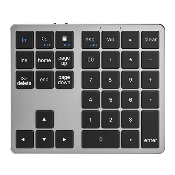 24 Numeriskt Bluetooth-tangentbord med 34 knappar och