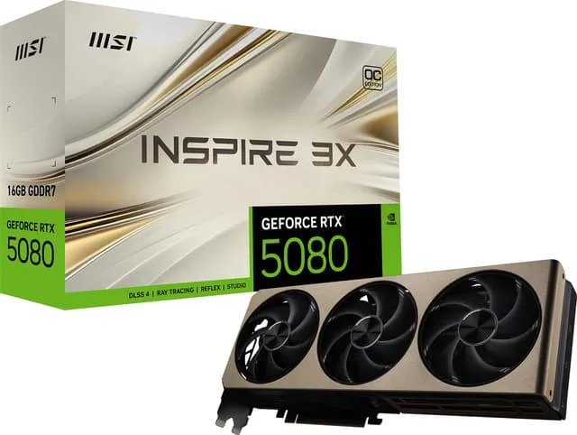 MSI GeForce RTX 5080 16G INSPIRE 3X OC