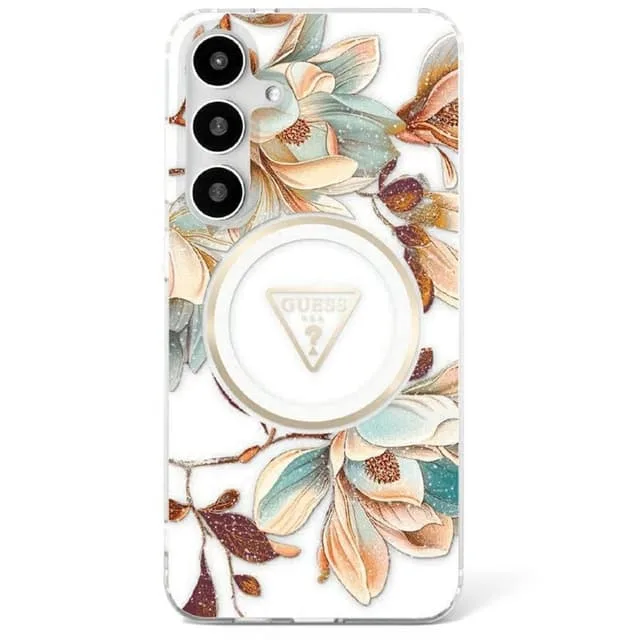 Guess Glitter Flower MagSafe skal Samsung Galaxy S25