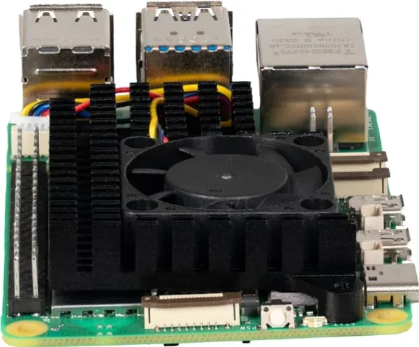 Joy-iT RB-HEATSINK5, Kylfläns, Raspberry Pi 5, Raspberry Pi, Svart, Gjuten aluminium, 65 mm