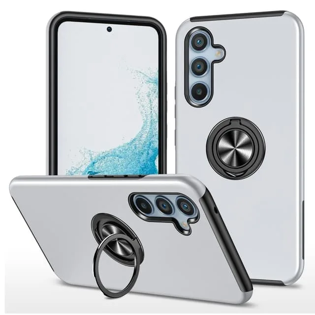 Till Samsung Galaxy A56 5G Hybridskal med Roterbar Ringhållare