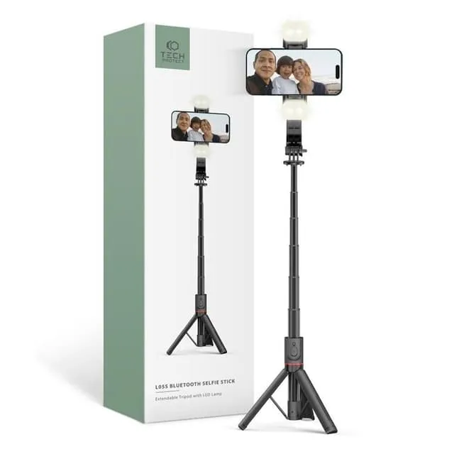 Tech-Protect Bluetooth Selfie Stick Tripod Med LED Light L05S