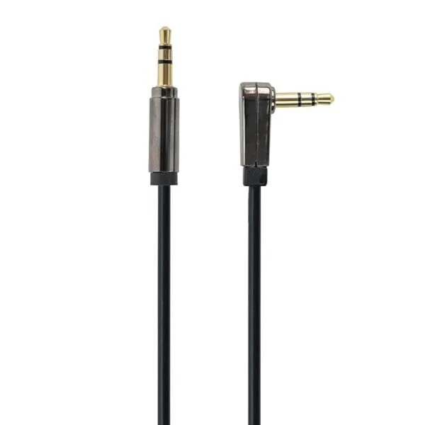 Ljudkabel med vinklad 3,5mm kontakt 1,8m