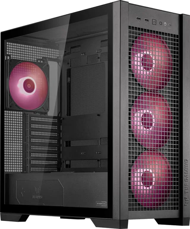 ASUS TUF Gaming GT302 TG ARGB ATX-chassi med fönster, vit