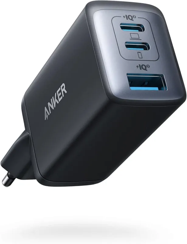 Anker 735 Laddare GaNPrime 65W 1x USB-A 2x USB-C strömadapter