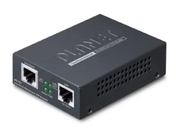 PLANET 1-Port 10/100TX Ethernet over Netværkssender & -modtager Sort