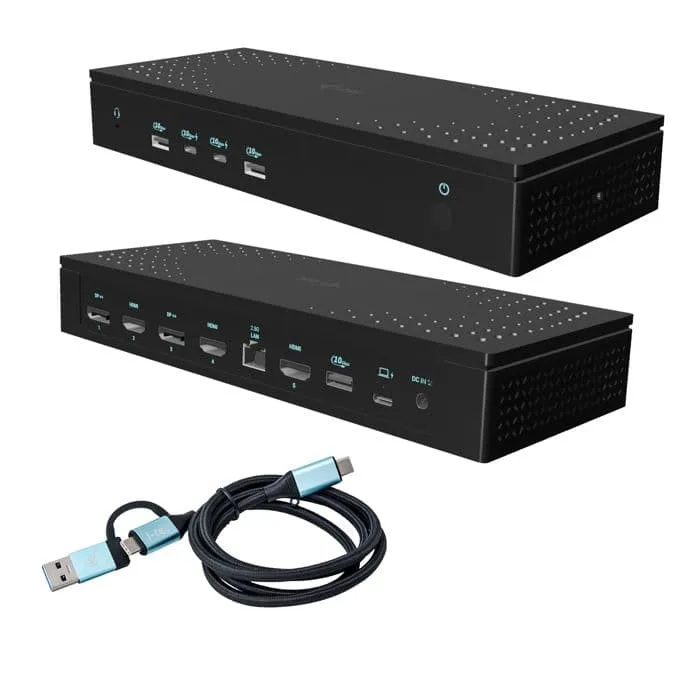 i-Tec - Dockningsstation - USB-C / USB4 / Thunderbolt 3 / Thunderbolt 4 - 3 x HDMI, 2 x DP - 1GbE - 100 Watt - Europa