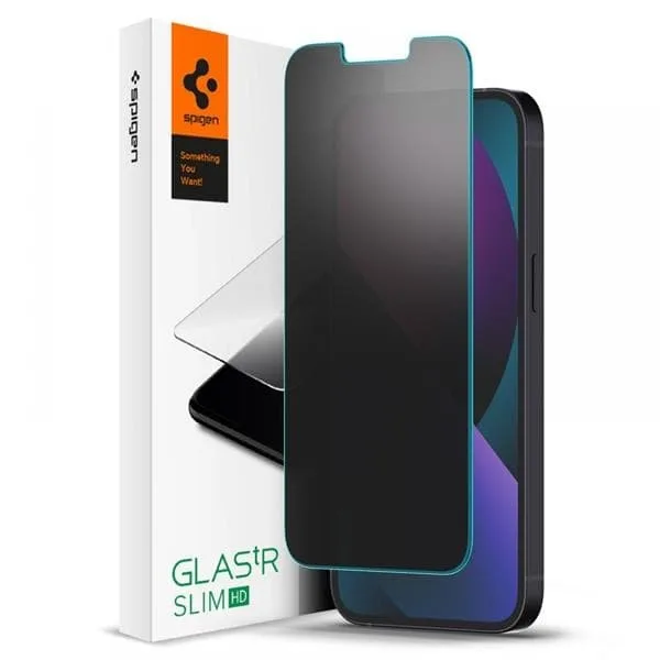 Spigen Glas.tr iPhone 13/13 Pro/14/16e Härdat Glas Skärmskydd Privacy
