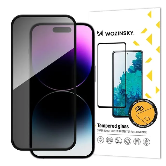 Wozinsky iPhone 16 Pro Max Härdat Glas Skärmskydd Privacy