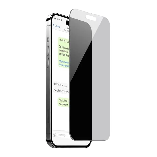 Puro iPhone 16/15 Härdat Glas Skärmskydd Privacy