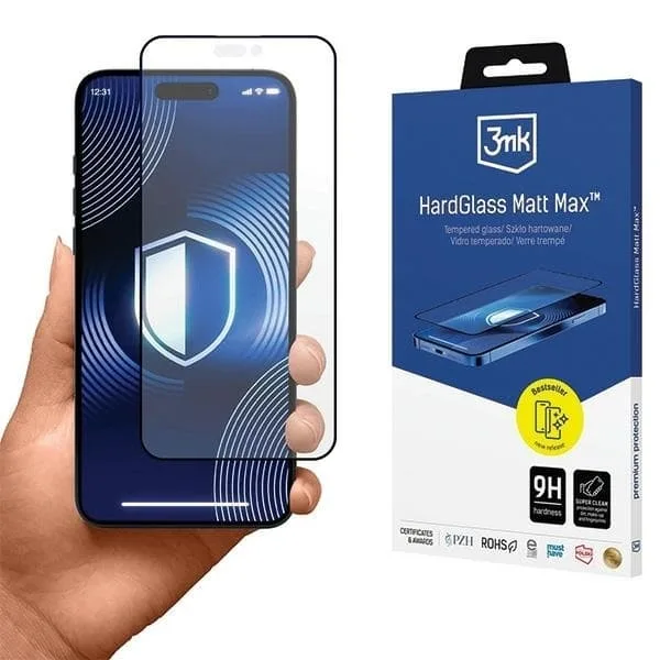 3mk iPhone 16 Härdat Glas Skärmskydd Matt Max