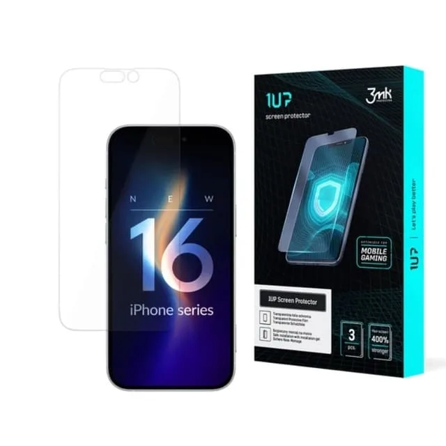 3MK iPhone 16 Pro Max Plastfilm Skärmskydd Foil 1UP