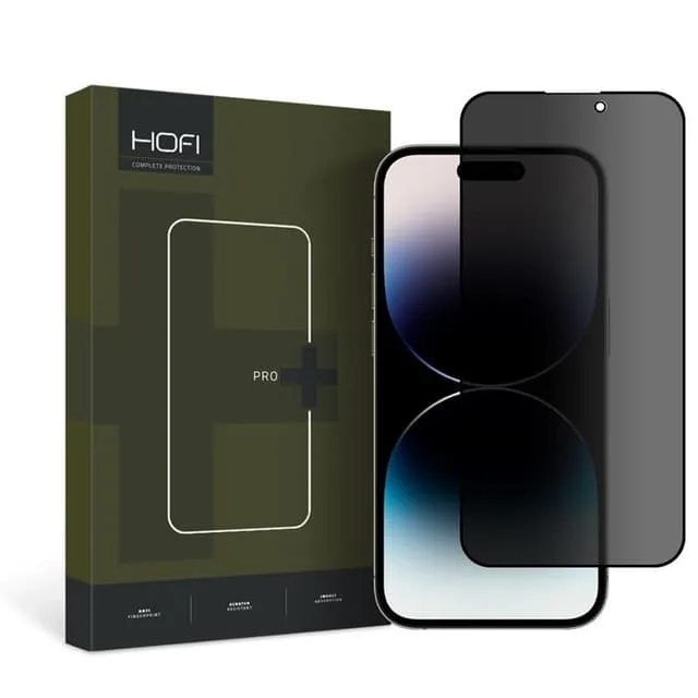 Hofi iPhone 13/13 PRO/14/16E Härdat Glas Skärmskydd Privacy