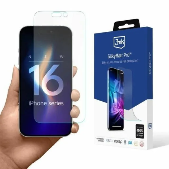 3MK iPhone 16 Pro Max Plastfilm Skärmskydd Silky Matt Pro
