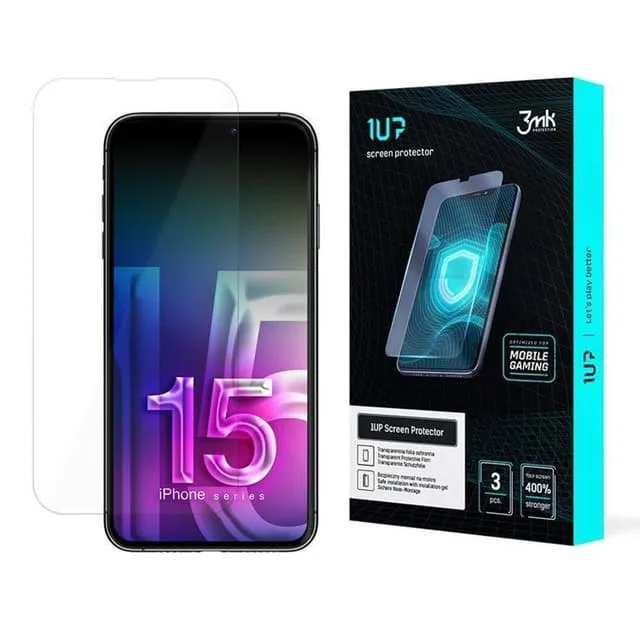 3MK iPhone 15 Plus  Plastfilm Skärmskydd Foil 1UP