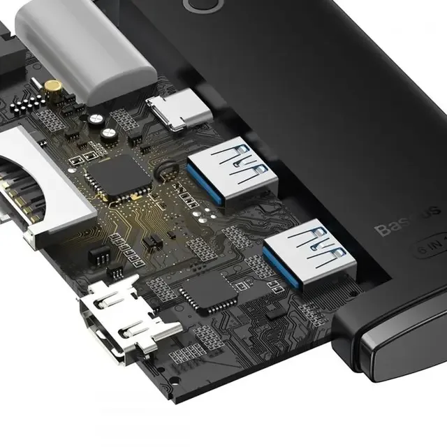Baseus Lite Series 6-Port HUB Adapter USB-C