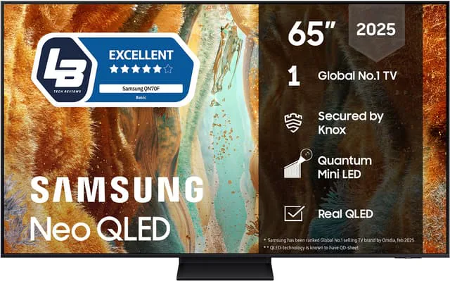 Samsung 65" QN70F Neo QLED 4K Edge MiniLED Smart TV (2025)