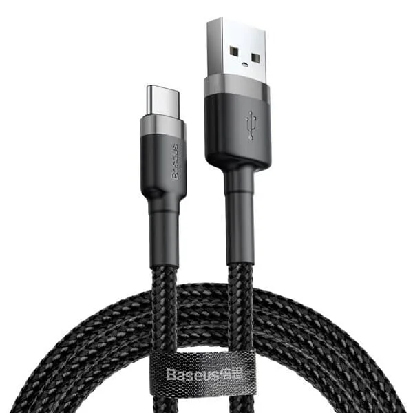 Baseus Cafule USB 2.0 USB Type-C-kabel 1m Svart Röd