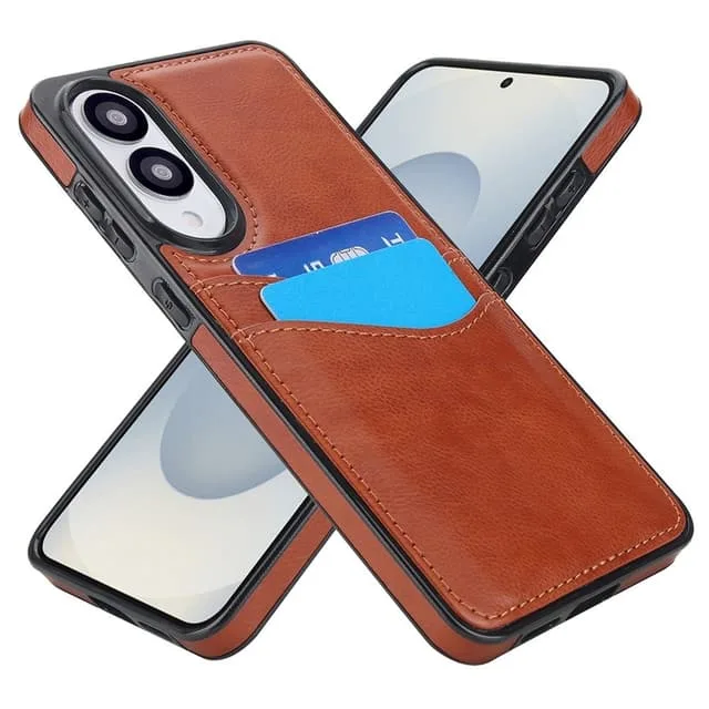 Skalo Samsung S25 Edge PU-Läder Korthållare Skal