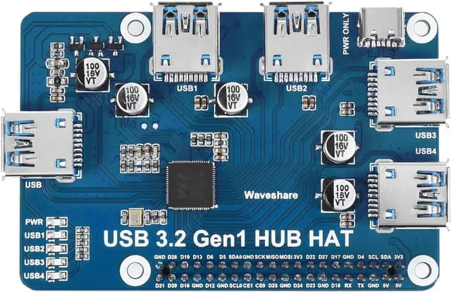 Waveshare USB 3.2 Gen1 HUB HAT