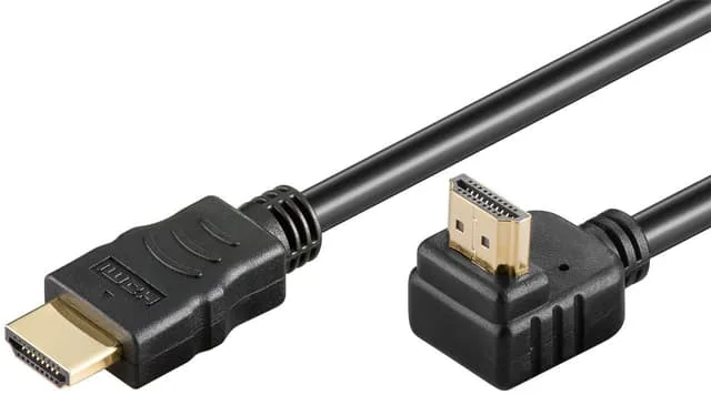 goobay Höghastighets HDMI™-kabel 90° med Ethernet