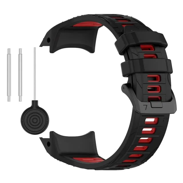 Garmin Instinct 3 Tvåfärgat Silikonarmband Röd