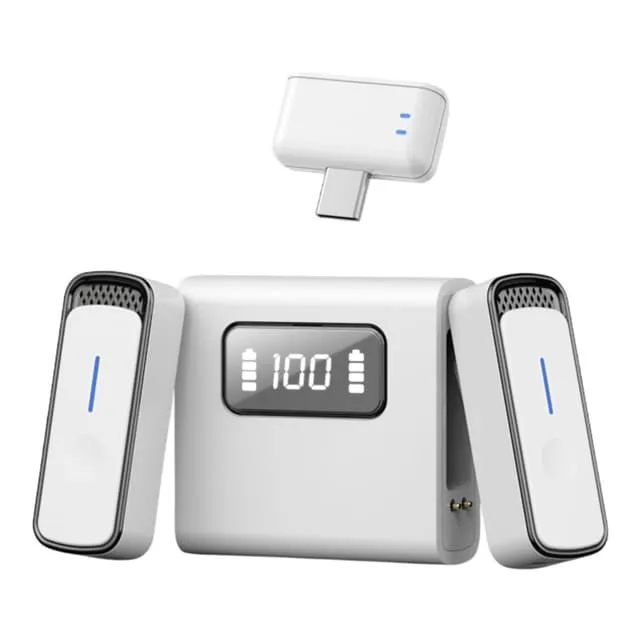 MTK USB-C Trådlös Lavalier brusreducerande 2 mikrofoner