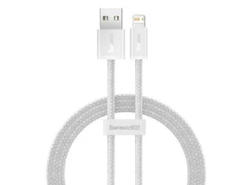 Baseus Dynamic, 1,2 m, Blixtlås, USB A, Hanstik, Hanstik, Hvid