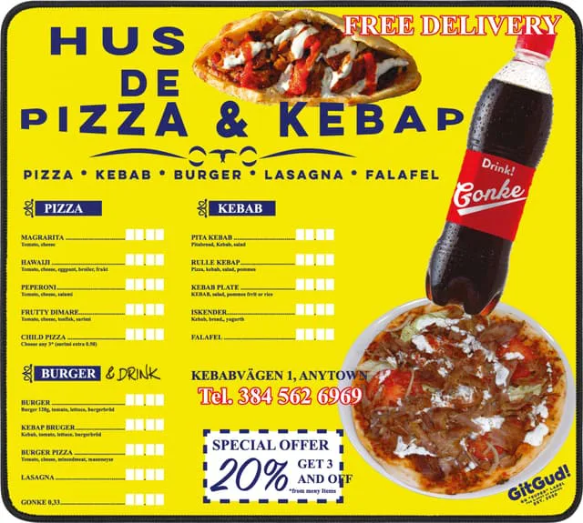 GitGud! Gitgud Pizzakebab L musmatta