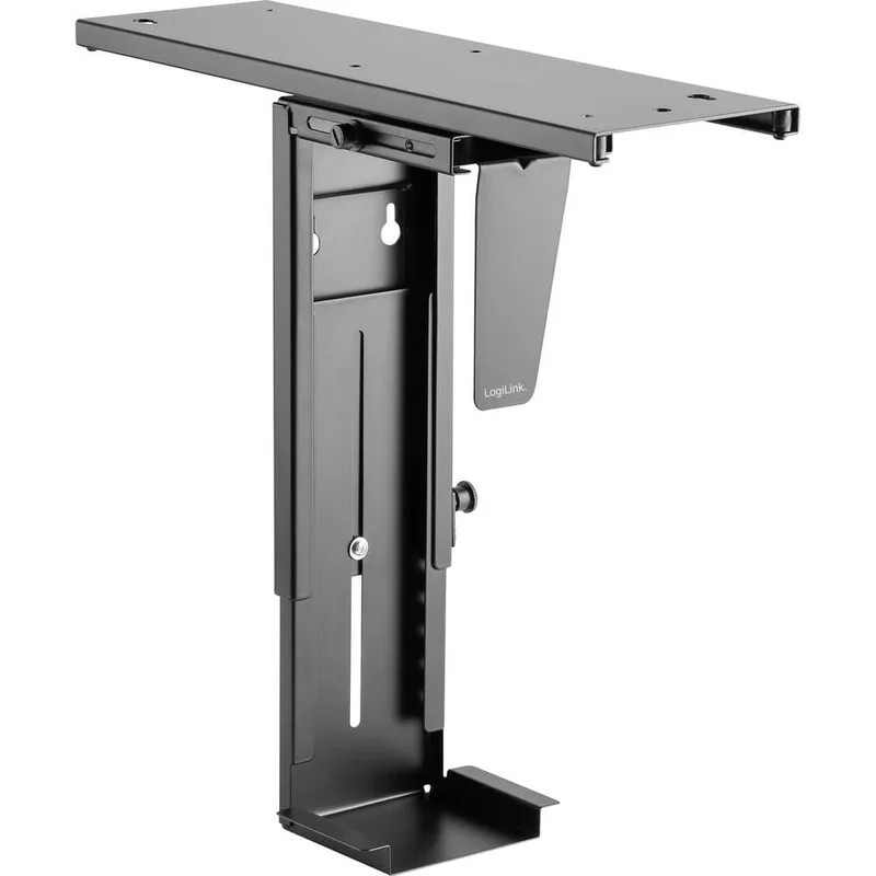 LogiLink EO0004 PC-hållare Underinbyggnad Svart Tillåten belastning upp till vikt: 10 kg