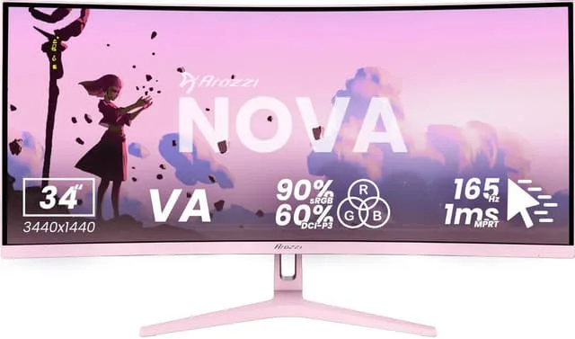 Arozzi Nova 34″ Curved computerskærm