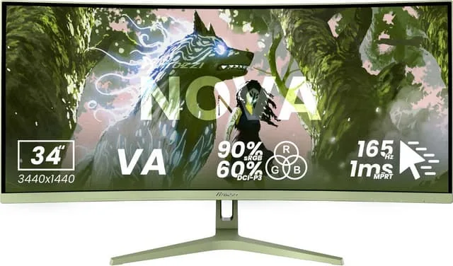 Arozzi Nova UWQHD 34" gamingskärm (skogsgrön)