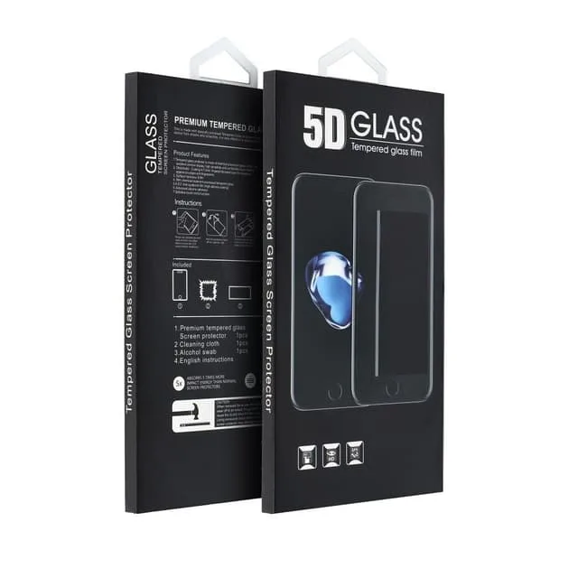 Fullt härdat glas skärmskydd 5D Full Glue Svart för Samsung Galaxy A12/M12 Glas