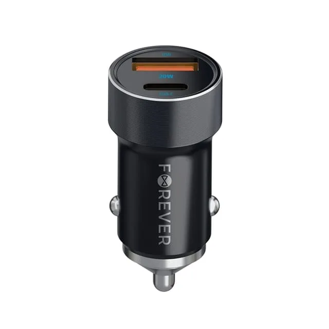 Forever Billaddare 1xUSB-C 1xUSB 20W