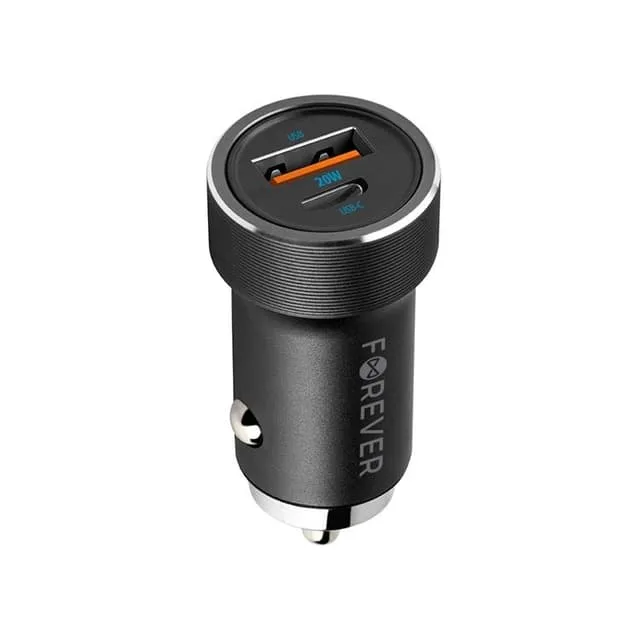 Forever Billaddare USB Till USB-C 20W PD QC