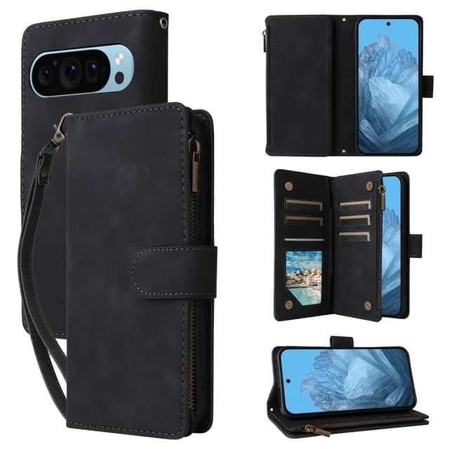 Skalo Google Pixel 10 Pro Zipper PU-Läder Plånboksfodral
