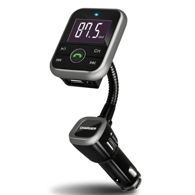 FM-sändare med Bluetooth-handsfree och billaddare