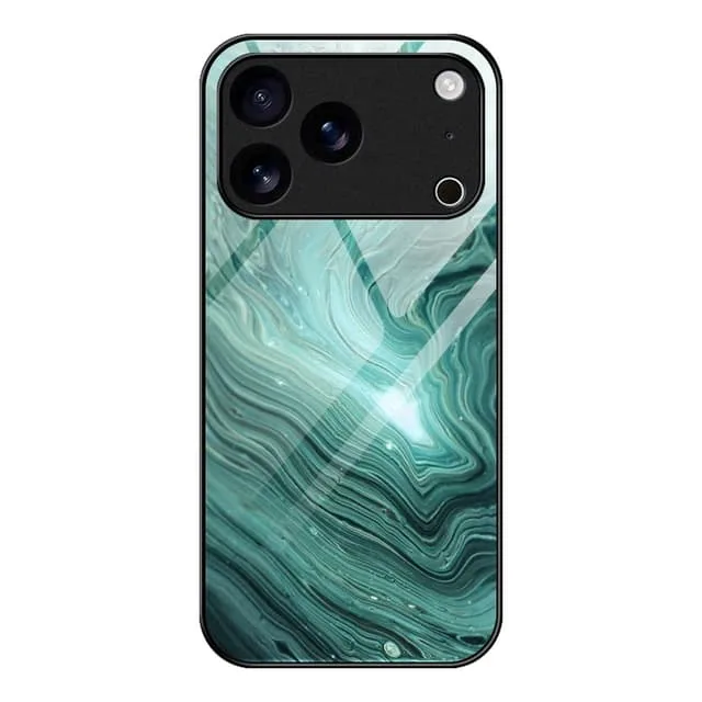 Skalo iPhone 17 Pro Marmor Härdat Glas TPU Skal