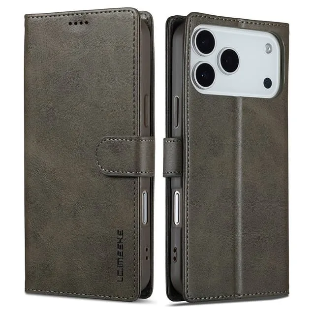 Skalo iPhone 17 Pro Max LC.IMEEKE Premium PU-läder Plånboksfodral