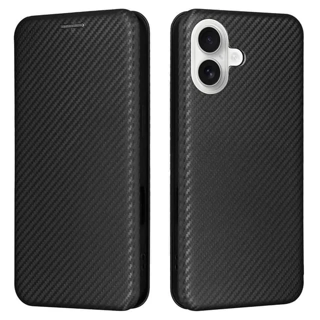Skalo iPhone 17 Carbon Fiber Plånboksfodral
