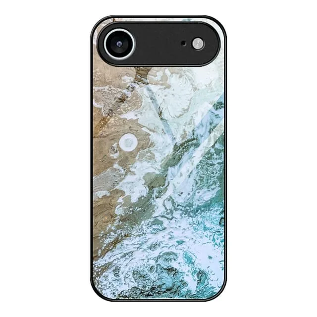Skalo iPhone Air Marmor Härdat Glas TPU Skal